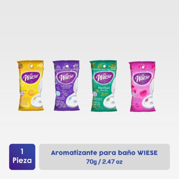 Pastilla Waze que limpia, aromatiza y previene el sarro con cada descarga, manteniendo el baño siempre fresco.