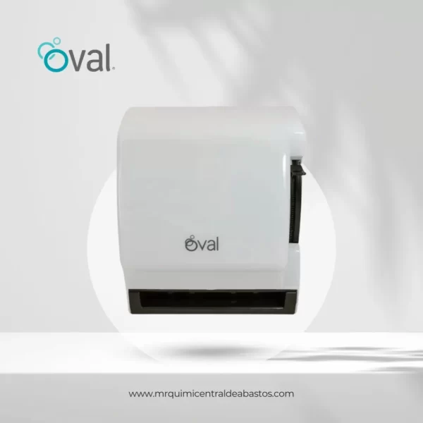 Modelo DV028 Oval: dosificador para toalla en rollo universal, resistente y seguro