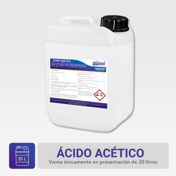 Ácido acético, solvente y conservador de alta pureza. Ideal para la industria química, textil y alimentaria. Disponible en Mr. Quimi Central de Abatos y Pirineos