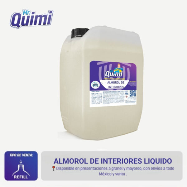 Almorol líquido: protege plásticos, vinil y piel, previene desgaste y brinda un acabado brillante y uniforme.