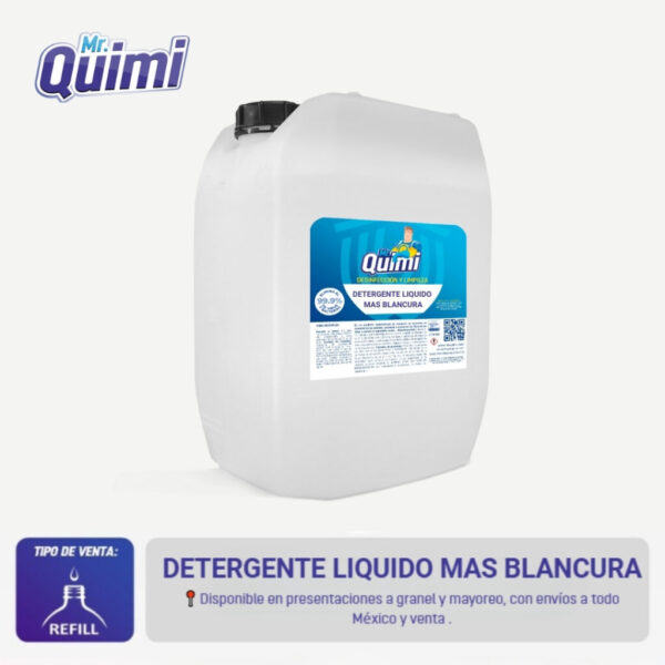 Detergente líquido mas blancura: elimina manchas difíciles, protege fibras y ofrece frescura duradera en cada lavado.