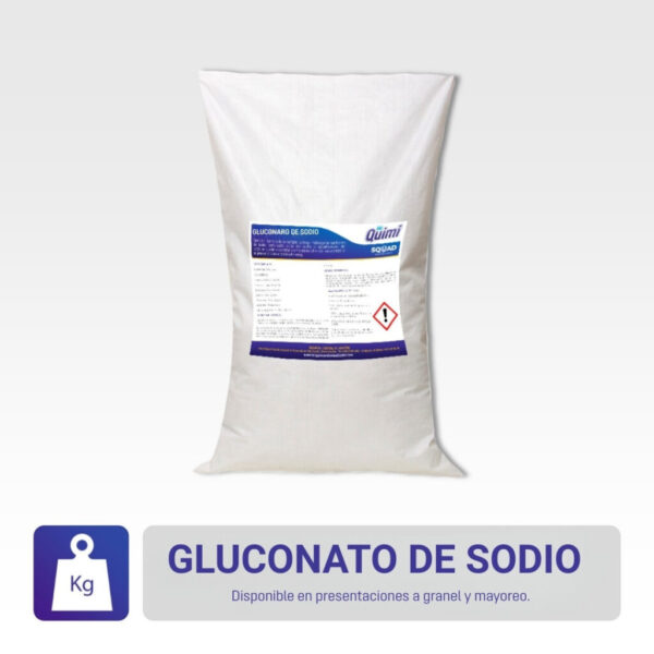 Gluconato de sodio: conservador y secuestrante versátil para alimentos, cosmética, limpieza e industria. Disponible en Mr. Quimi Central de Abastos con envíos a todo México.