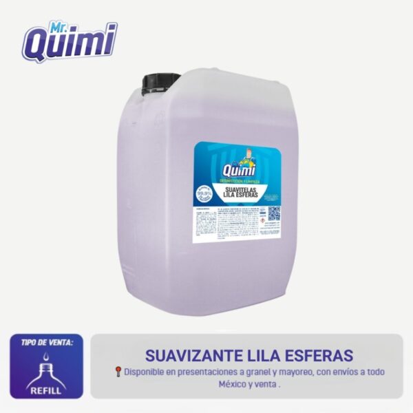 Suavizante Lila Esferas: suavidad duradera, frescura y protección del color en cada lavado.