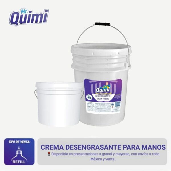 Desengrasante para manos industrial que limpia, protege e hidrata la piel, eliminando grasa y suciedad difícil.