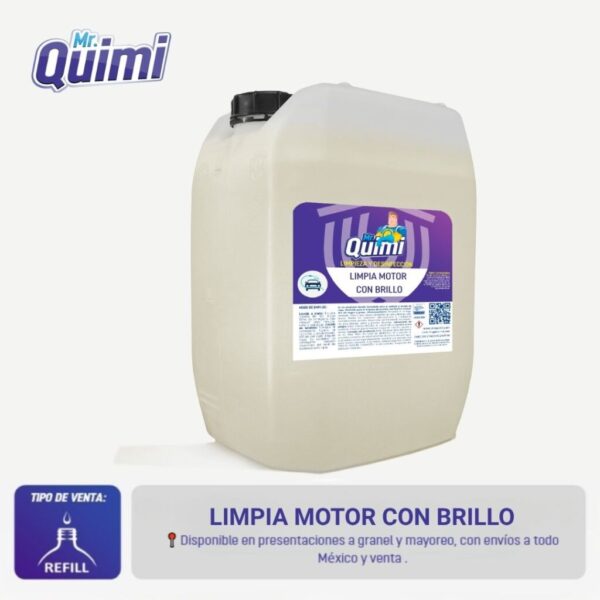 Restaurador de motor ideal para limpiar, abrillantar y proteger motores automotrices e industriales.